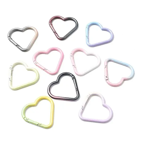 Spray Paint Alloy Spring Gate Rings