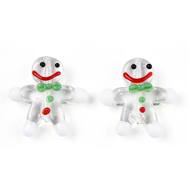 Gingerbread Man Handmade Lampwork Beads
