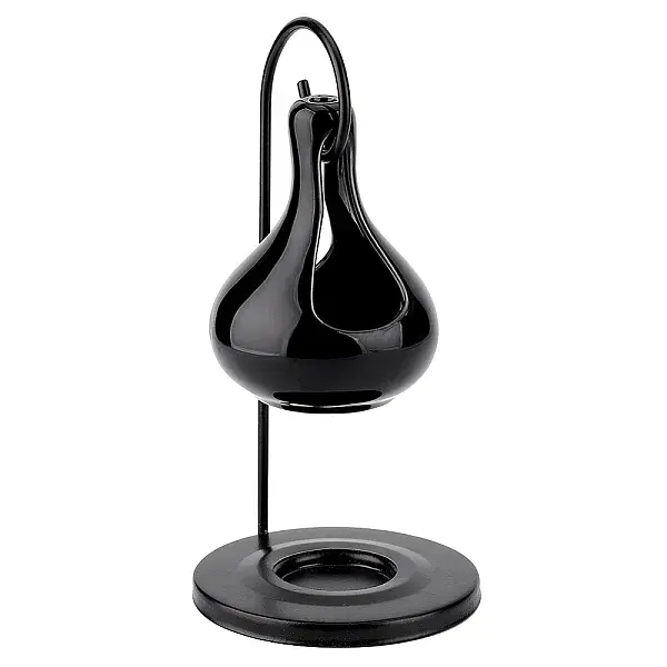 Ceramic Teardrop Candle Holder Oil Burner with Iron Rack
