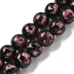 Handmade Silver/Gold Foil Lampwork Beads Strands