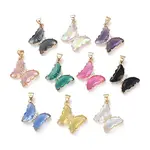 Brass Micro Pave Clear Cubic Zirconia Pendants
