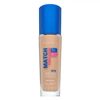 Rimmel London Match Perfection 24HR SPF20 Foundation tekutý make-up pro sjednocenou a rozjasněnou pleť 200 Soft Beige 30 ml