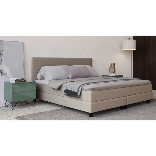 MID.YOU AMERICKÁ POSTEL, 180/200 cm, béžová
