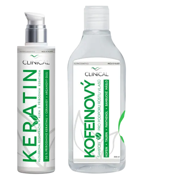 CLINICAL NUTRICOSMETICS Keratin kúra 100ml + kofeinový šampon 250ml