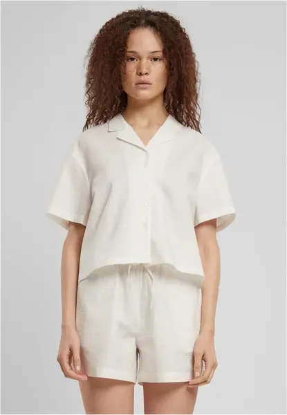 Women's Seersucker shirt - white