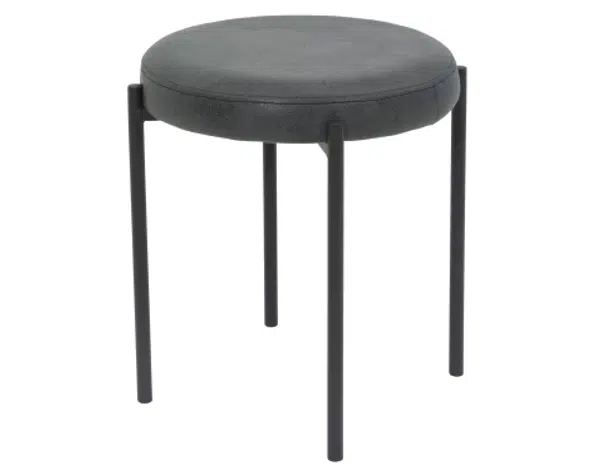 Stolička Sammy, antracitová látka ve vintage optice kůže