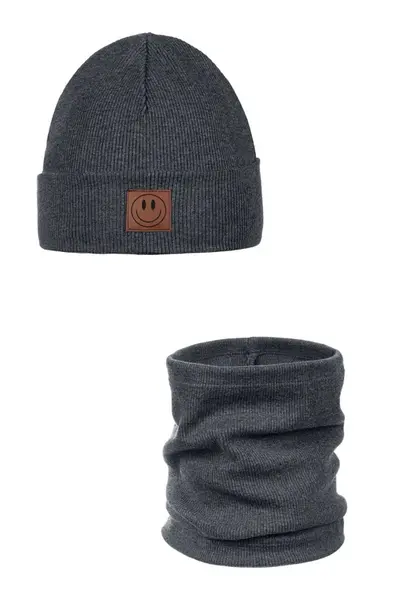 Dětská souprava čepice a nákrčníku SMILE