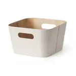 Toro Úložný koš 27 x 27 x 16 cm papír + lepenka 1 ks krémově bílý