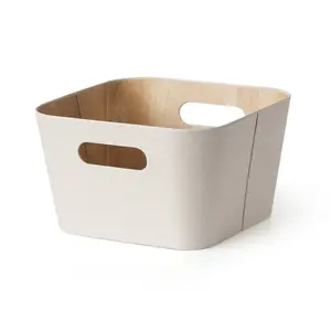 Toro Úložný koš 27 x 27 x 16 cm papír + lepenka 1 ks krémově bílý