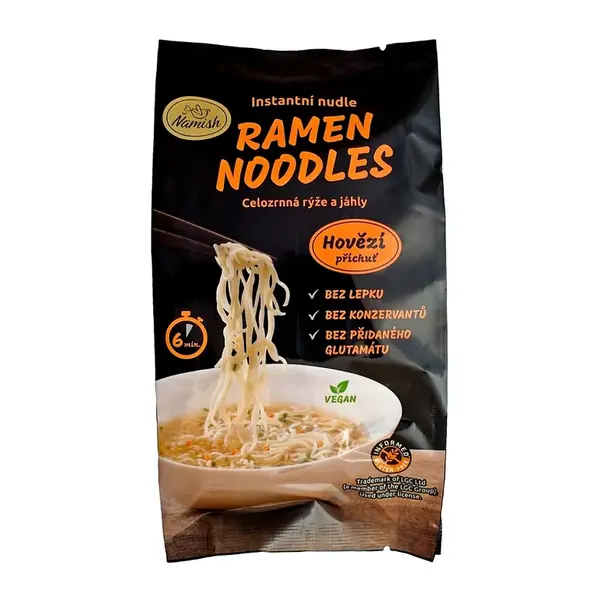 ŇAMISH Instantní nudle celozrnná hovězí bez lepku 57 g