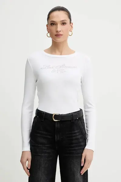 Bavlnené tričko s dlhým rukávom Levi's