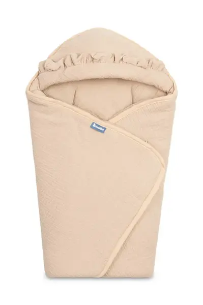 Zavinovačka 2v1 do autosedačky, kočíka, mušelín, bavlna, béžová