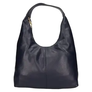 Dámska kožená kabelka Italia Giola - tmavo modrá