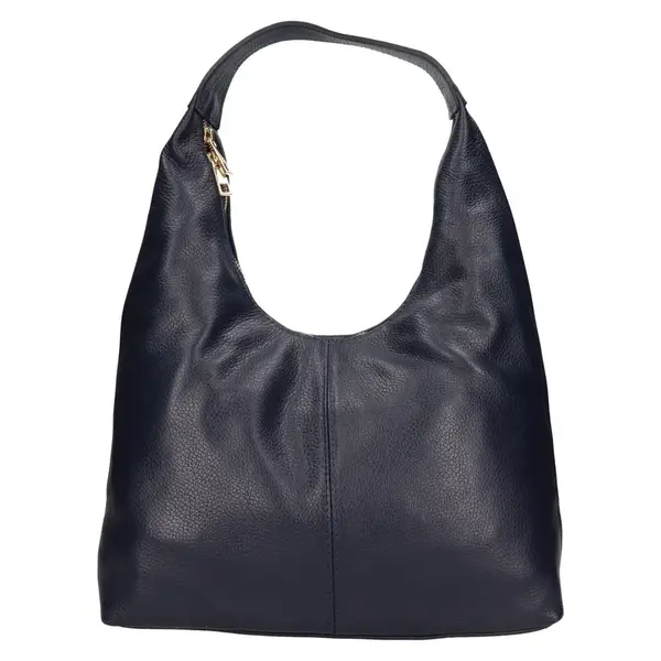 Dámska kožená kabelka Italia Giola - tmavo modrá