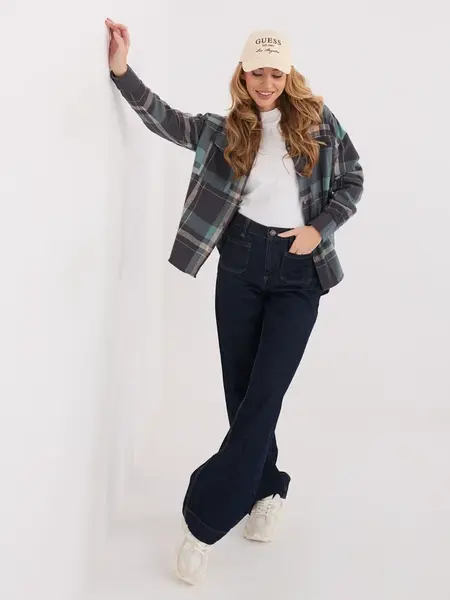 Károvaná košile v šedé a modré