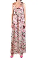 Květinové maxi šaty bez rukávů