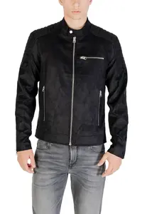 Čierna kožená bunda Only & Sons