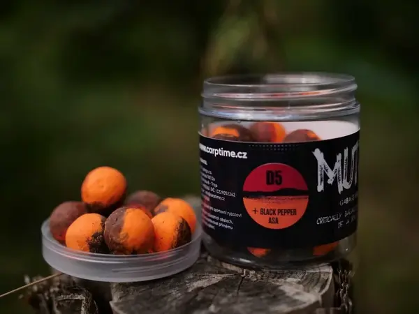 G.b.u. vyvážené boilies mutant d5 black pepper asa 130 g - 24 mm