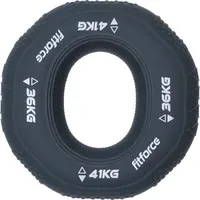 Fitforce RING GRIP 2 IN 1 EXTRA HARD Posilovací kolečko, černá, velikost