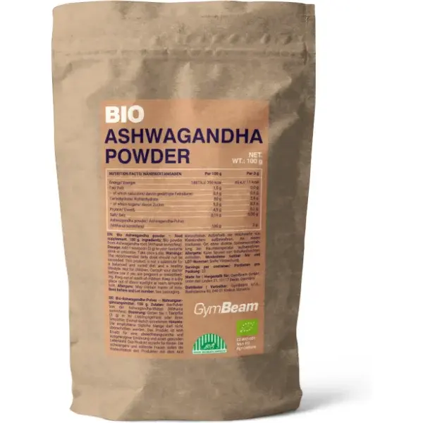 GymBeam BIO ASHWAGANDA POWDER - 100 G Adaptogén, , veľkosť