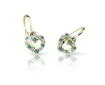 Cutie Jewellery Detské náušnice zo žltého zlata C2157-10-X-1 zelená