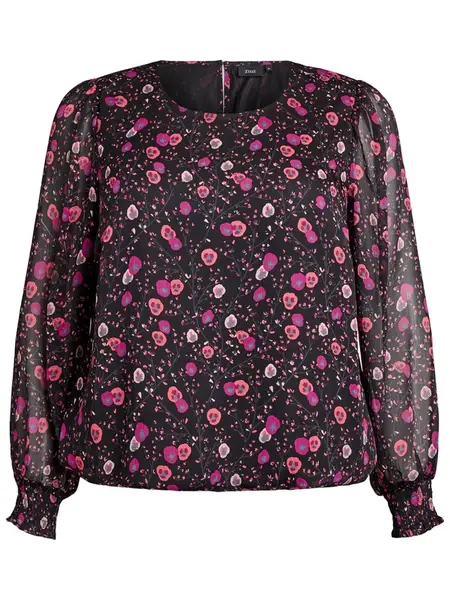 Zizzi Blúzka 'Paula'  svetloružová / čierna