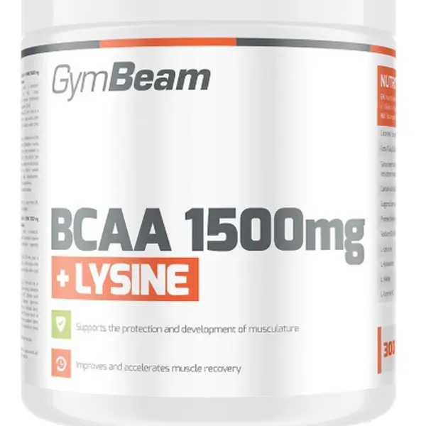 GYMBEAM BCAA 1500 + Lysin 300 tab unflavored 300 ks
