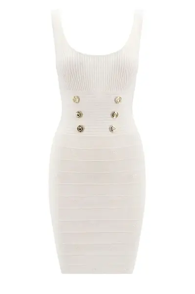 Bílé pouzdrové šaty Pinko