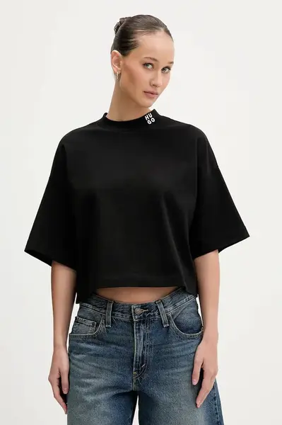 Bavlněné tričko HUGO Damelody