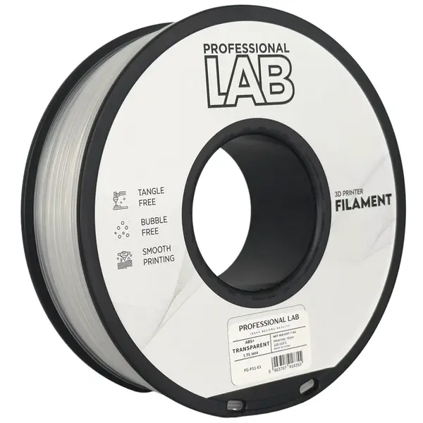 Professional Lab FG-P11-E1, 3D filament, ABS+, Transparent, 1kg, 1,75mm