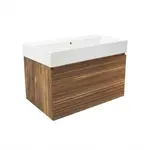 Kúpeľňová skrinka s umývadlom Naturel Elsa 79x35x45,5 cm ebenová dyha mat ELSA80EBU2