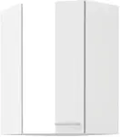 Horní rohová skříňka Lara 60x60 GN-90 1F (45°) Barva korpusu: Bílá, Barva dvířek: Bílý lesk