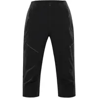 ALPINE PRO WEDER Pánske trojštvrťové nohavice, čierna, veľkosť