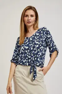 Dámská vzorovaná halenka MOODO - černá