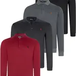 QUADRUPLE SET V4007 DEWBERRY MEN'S SWEATSHIRT-BLACK-NAVY-ANTHRACITE-BURGUNDY