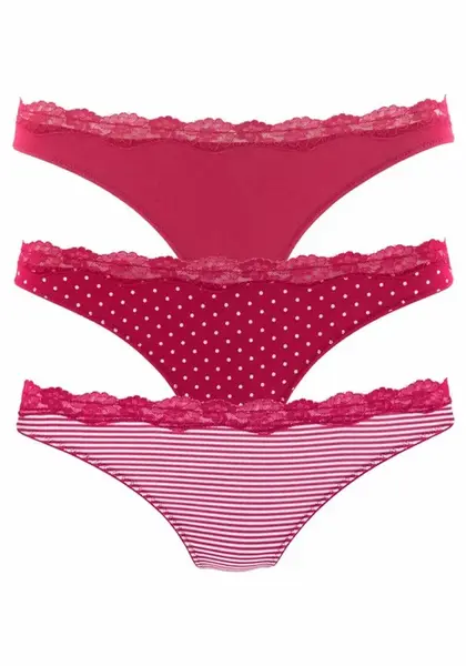 LASCANA Tangá  brusnicová / biela