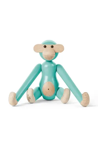 Dekorativní figurka Kay Bojesen Monkey Mini 9,5 cm tyrkysová barva