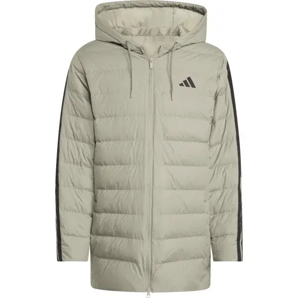 adidas ESSENTIALS 3-STRIPES LD HD PA Pánska bunda, béžová, veľkosť