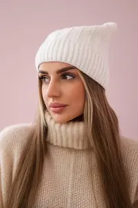 marka niezdefiniowana Fleecová čepice Anna K238 ecru