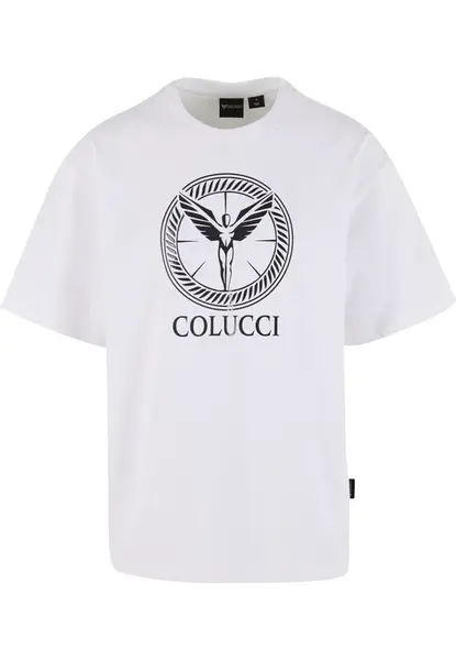 Colucci Tričko 'Ikarus Circle'  sivá / čierna / biela