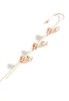 SOHI Náušnice 'Ryleigh'  zlatá / priehľadná / biela