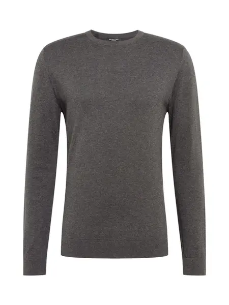 SELECTED Sveter 'SLHBerg'  tmavosivá