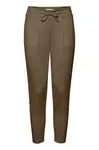ICHI Plisované nohavice 'Kate'  olivová