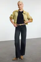 Trendyol Black High Waist Wide Leg Jeans