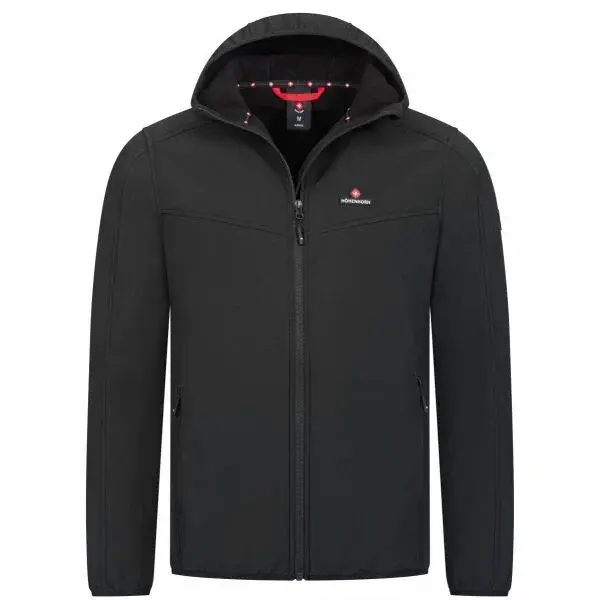 HOHENHORN ALPBERG Pánska softshellová bunda, čierna, veľkosť