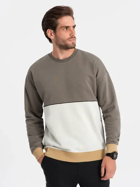 Ombre Men's OVERSIZE sweatshirt with contrasting color combination