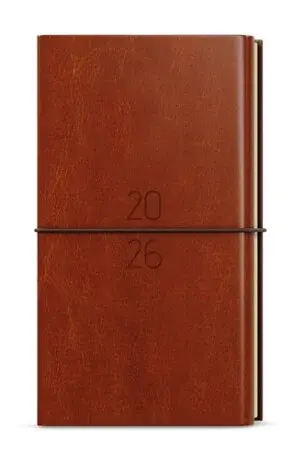 Týdenní diář 2026 Jakub Dueto kapesní hnědá