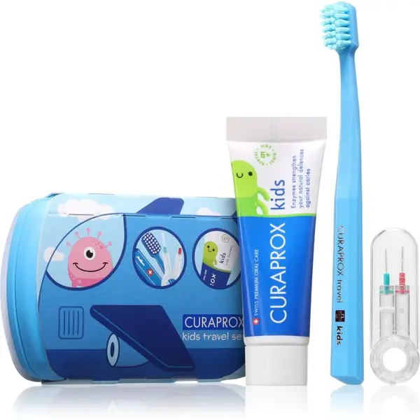 Curaprox Kids Travel Set cestovní set na zuby, jazyk a dásně pro děti 1 ks
