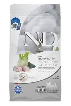 N&D White Dog Adult Mini Sea Bass&spirulina&fenn 2kg