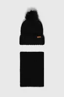 Čepice a šála Barbour černá barva